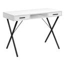 Monarch I 7790 Computer Desk - White/Black IMAGE 1