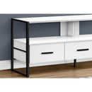 Monarch I 2615 TV Stand - White/Black Metal IMAGE 3