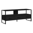 Monarch I 2616 TV Stand - Black/Black Metal IMAGE 1