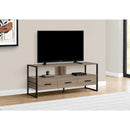 Monarch I 2618 TV Stand - Dark Taupe/Black Metal IMAGE 2