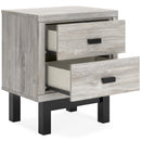  Signature Design by Ashley Vessalli B1036-92 Two Drawer Night Stand IMAGE 2