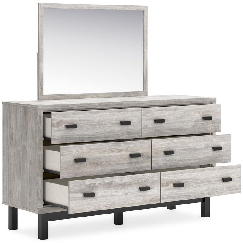 Signature Design by Ashley Vessalli 6-Drawer Dresser with Mirror B1036-231/B1036-36 IMAGE 2