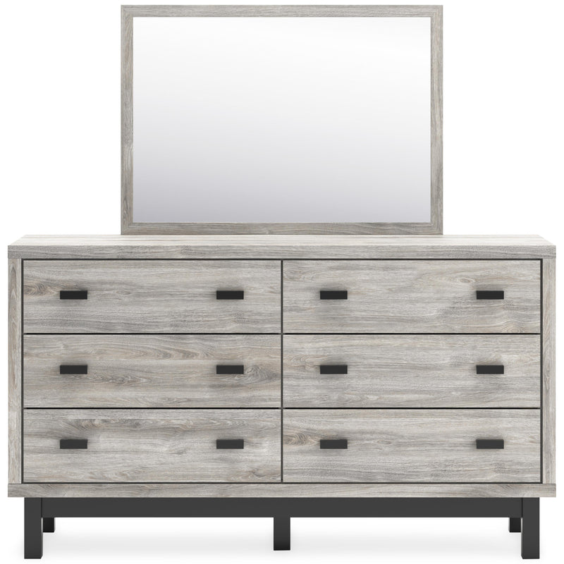 Signature Design by Ashley Vessalli 6-Drawer Dresser with Mirror B1036-231/B1036-36 IMAGE 3