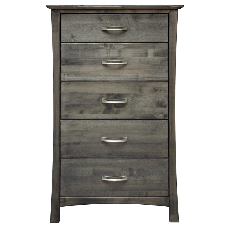 Mako Wood Furniture Megan 5-Drawer Chest Megan M-6000-30-D Chest - Semi-Grey IMAGE 1