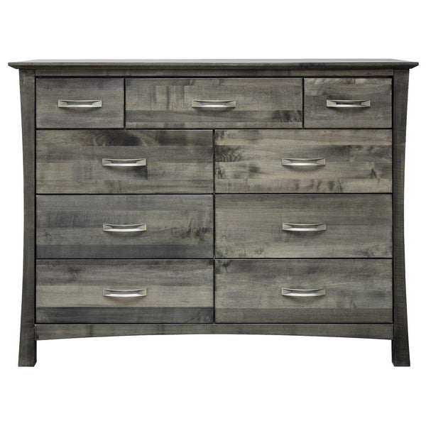 Mako Wood Furniture Megan 9-Drawer Dresser Megan M-6000-40-9-D Dresser - Semi-Grey IMAGE 1