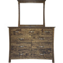  Mako Wood Furniture Megan Dresser Mirror Megan M-6000-50 Dresser Mirror - Brindle Brown IMAGE 2
