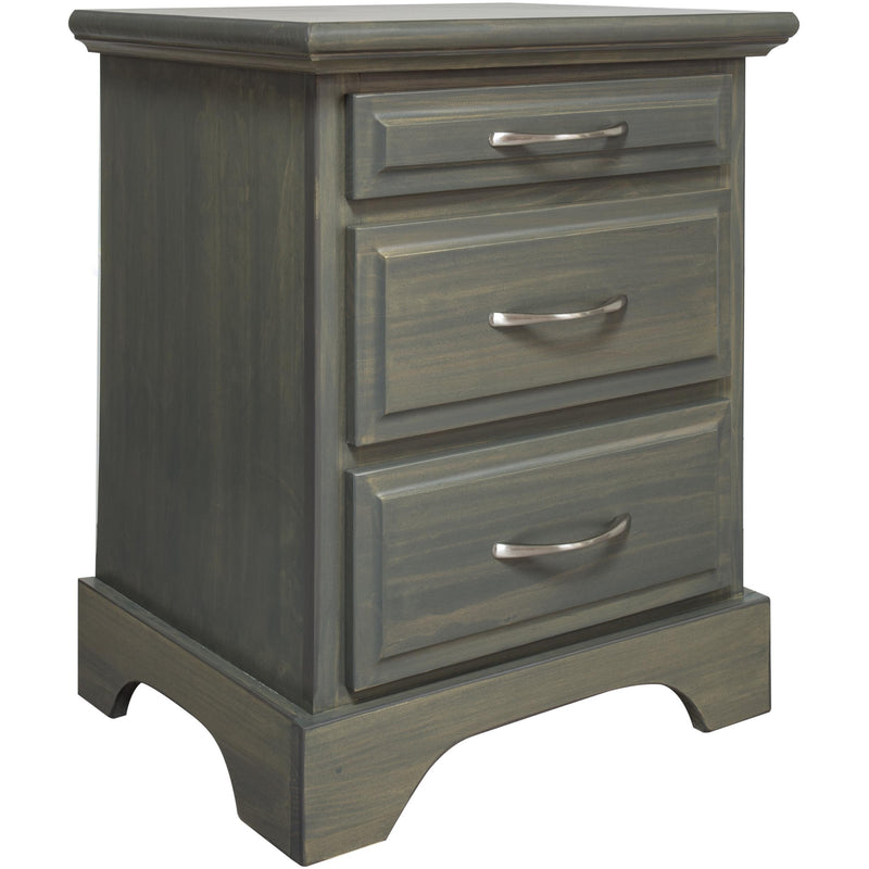 Mako Wood Furniture Symphony 3-Drawer Nightstand Symphony 2900-65 Nightstand - Green Grey IMAGE 2