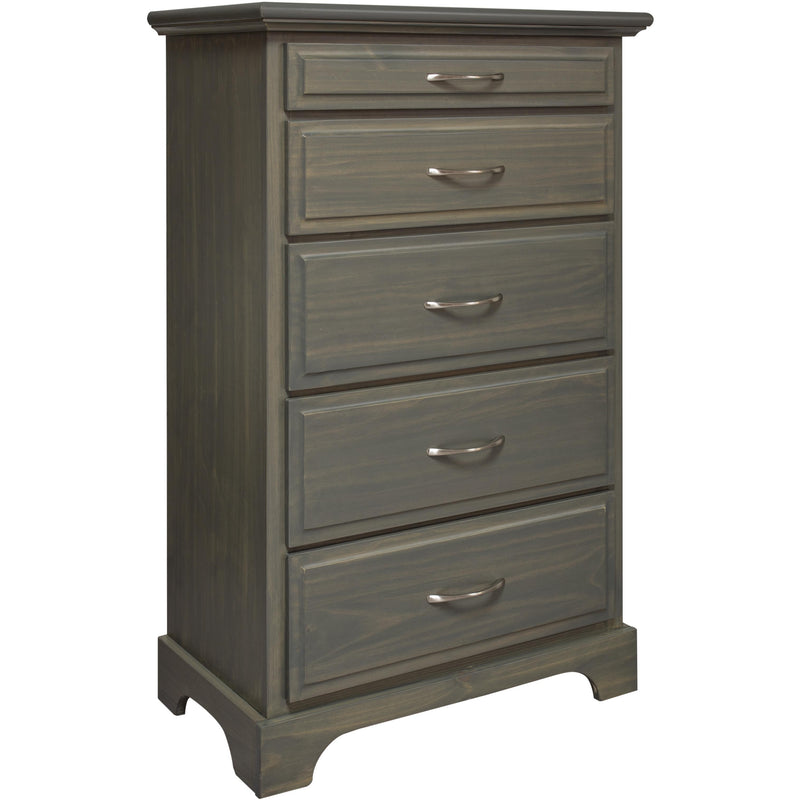 Mako Wood Furniture Symphony 5-Drawer Chest Symphony 2900-30 Chest - Green Grey IMAGE 2