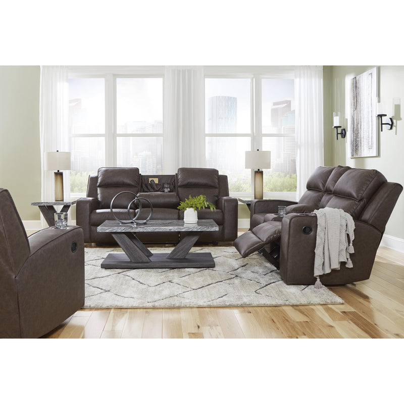 Signature Design by Ashley Lavenhorne Reclining Leather Look Sofa 6330689C IMAGE 20