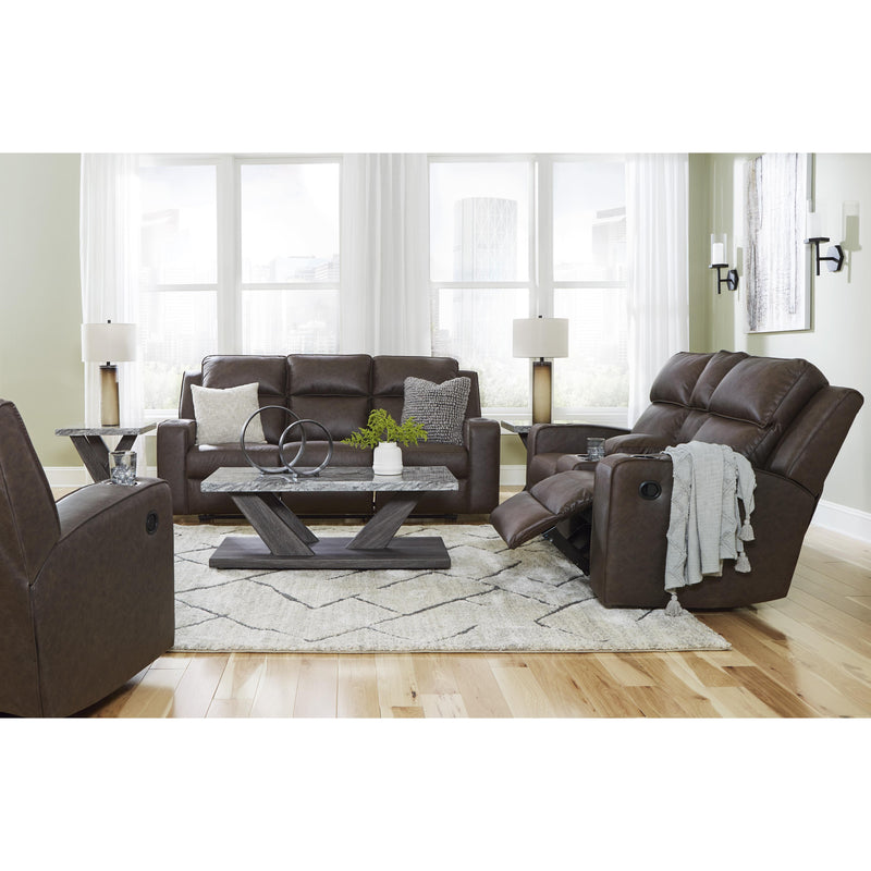 Signature Design by Ashley Lavenhorne Reclining Leather Look Loveseat with Console 6330694C IMAGE 16