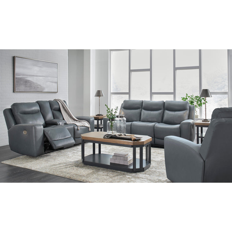 Signature Design by Ashley Mindanao Power Reclining Leather Match Sofa U5950415C IMAGE 15