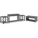  Signature Design by Ashley Freedan T175T2 Lift-top Coffee Table, 2 End Tables and Console IMAGE 1