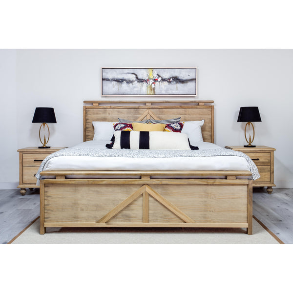 Mako Wood Furniture Victoria King Panel Bed with Storage 8300-ST-K IMAGE 1