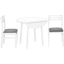 Monarch I 1011 3 pc Dining Set - White IMAGE 1