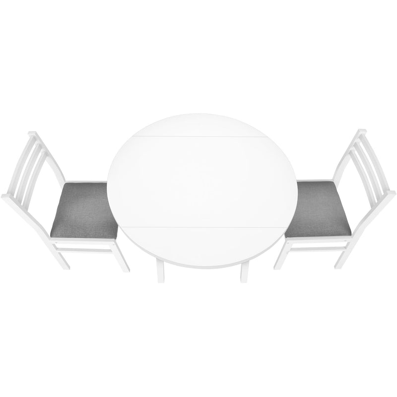 Monarch I 1011 3 pc Dining Set - White IMAGE 2