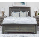  Mako Wood Furniture Symphony Full Panel Bed Symphony 2900-DBL Double Panel Bed - Green Grey IMAGE 1