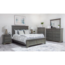  Mako Wood Furniture Symphony Full Panel Bed Symphony 2900-DBL Double Panel Bed - Green Grey IMAGE 3