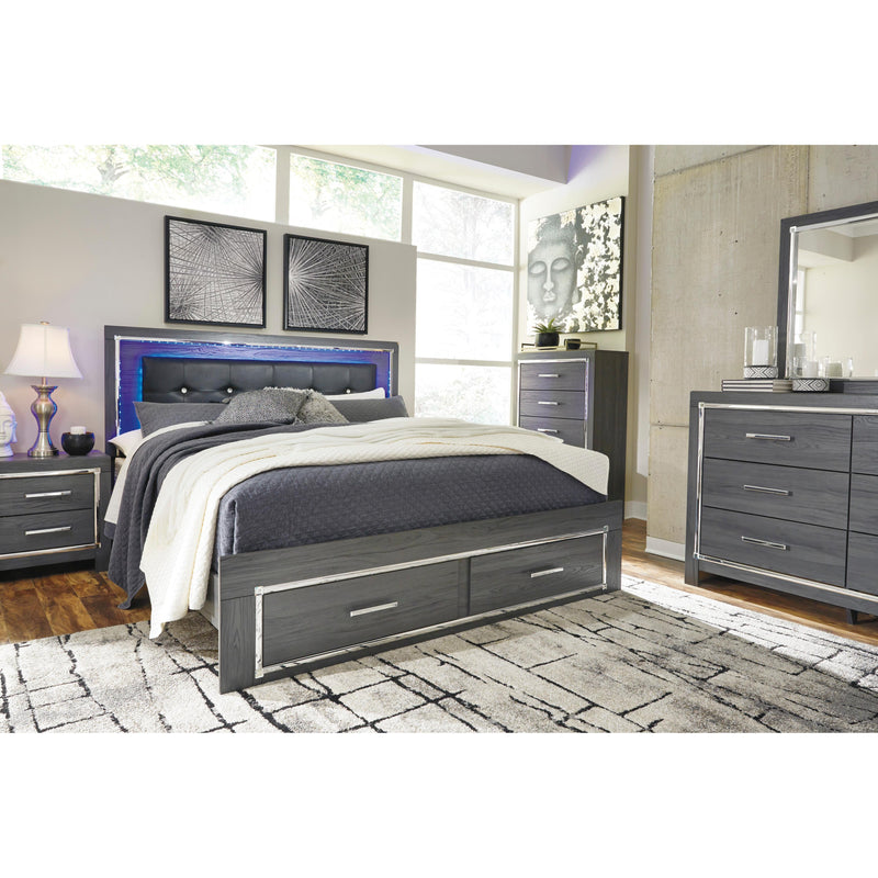 Signature Design by Ashley Lodanna King Upholstered Panel Bed with Storage B214-56S/B214-58/B214-95/B100-14 IMAGE 11