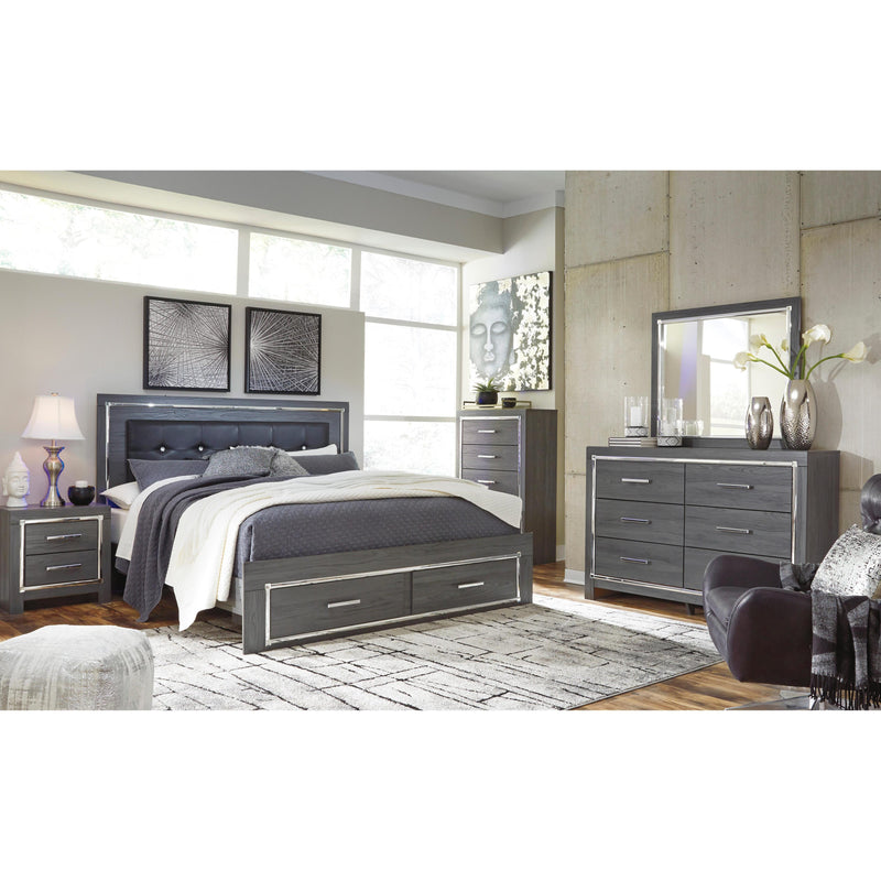 Signature Design by Ashley Lodanna King Upholstered Panel Bed with Storage B214-56S/B214-58/B214-95/B100-14 IMAGE 12