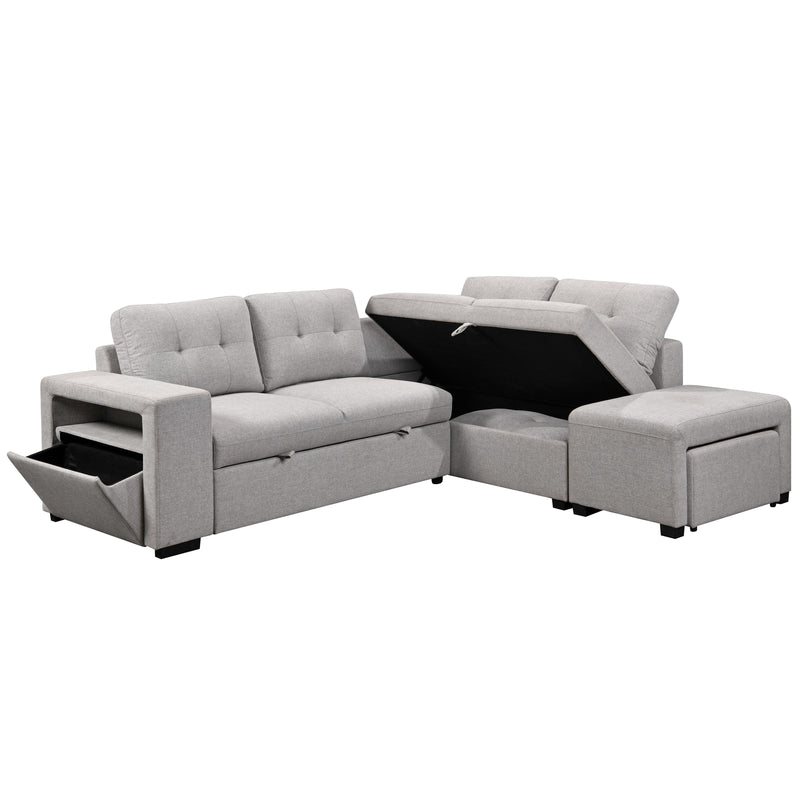 Primo International Marcella Fabric Sleeper Sectional UD16230573STX3/UD16230573STCR/UD16230573STOT IMAGE 2