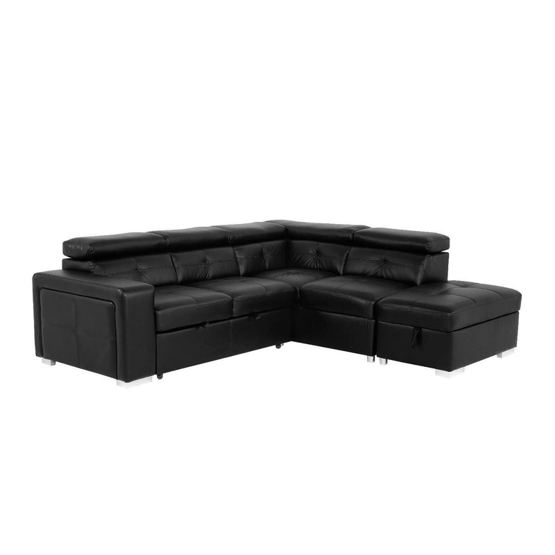 Primo International Dalary 3 Polyurethane Sleeper Sectional Dalary 3 3pc Sleeper Sectional - Mirage PU IMAGE 1