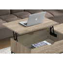 Monarch I 3806 Lift-Top Coffee Table - Dark Taupe/Black Metal IMAGE 5