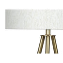 Monarch I 9736 Tripod Floor Lamp - Brass Metal / Ivory IMAGE 2