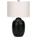 Monarch I 9705 Table Lamp - Black Ceramic / Ivory Shade IMAGE 1