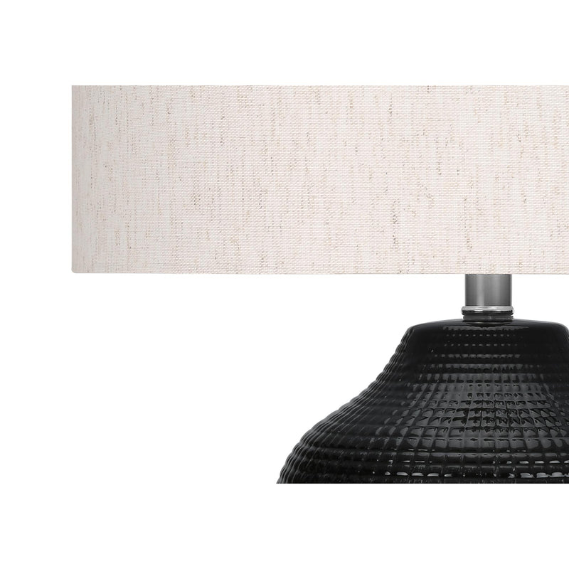Monarch I 9705 Table Lamp - Black Ceramic / Ivory Shade IMAGE 2