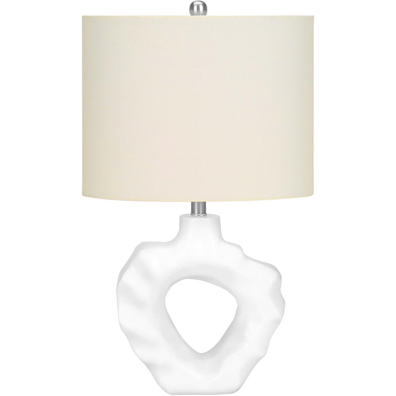 Monarch I 9727 Table Lamp - Cream Resin / Ivory Shade IMAGE 1