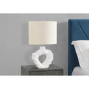 Monarch I 9727 Table Lamp - Cream Resin / Ivory Shade IMAGE 6