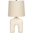 Monarch I 9728 Table Lamp - Cream Resin / Beige Shade IMAGE 1