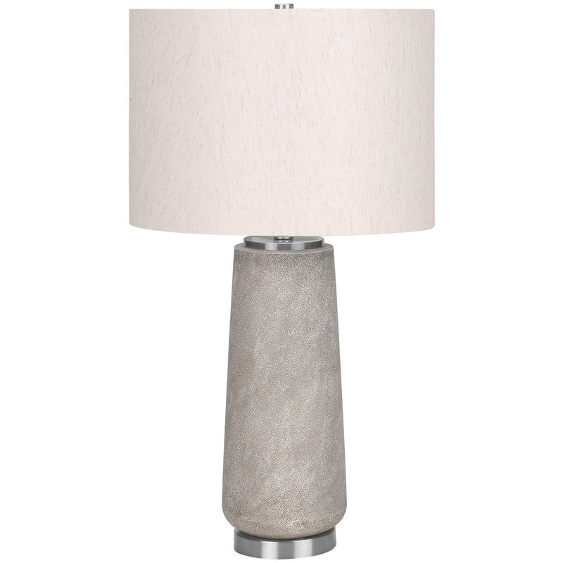 Monarch I 9712 Table Lamp - Grey Resin / Ivory Shade IMAGE 1