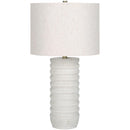 Monarch I 9706 Table Lamp - Cream Resin / Ivory Shade IMAGE 1