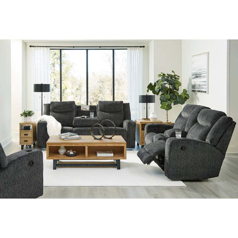 Signature Design by Ashley Martinglenn Reclining Fabric Loveseat with Console 4650494C IMAGE 14