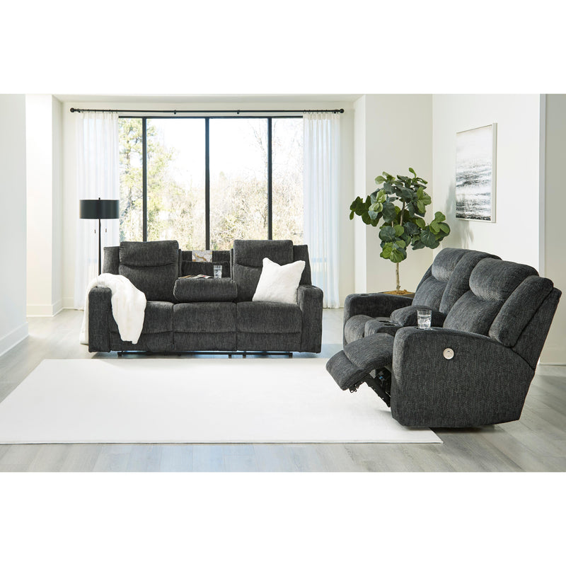 Signature Design by Ashley Martinglenn Power Reclining Fabric Loveseat with Console 4650496C IMAGE 13