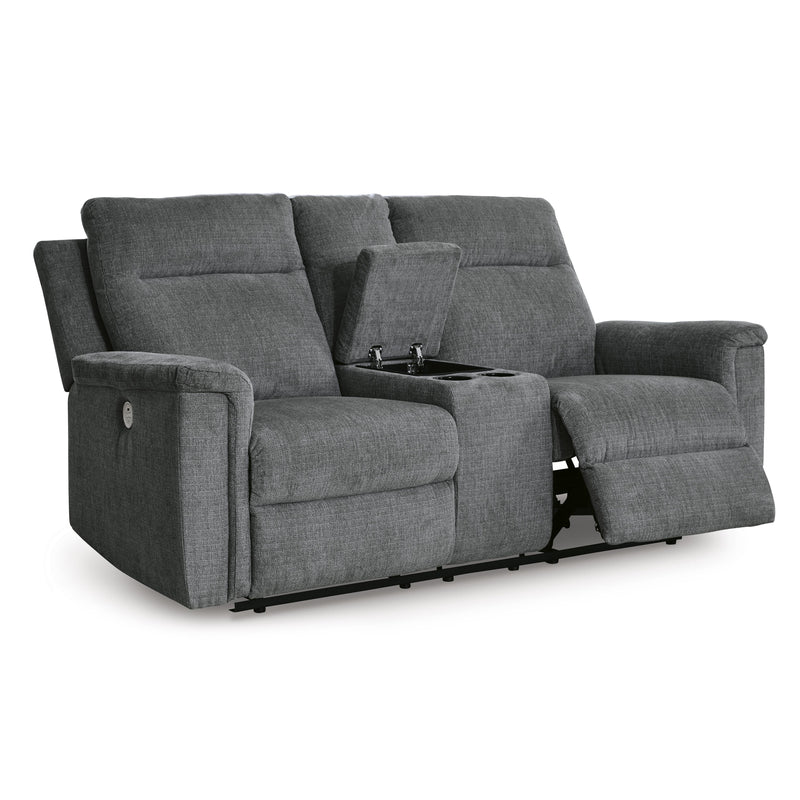 Signature Design by Ashley Barnsana Power Reclining Fabric Loveseat with Console 3320296C IMAGE 2