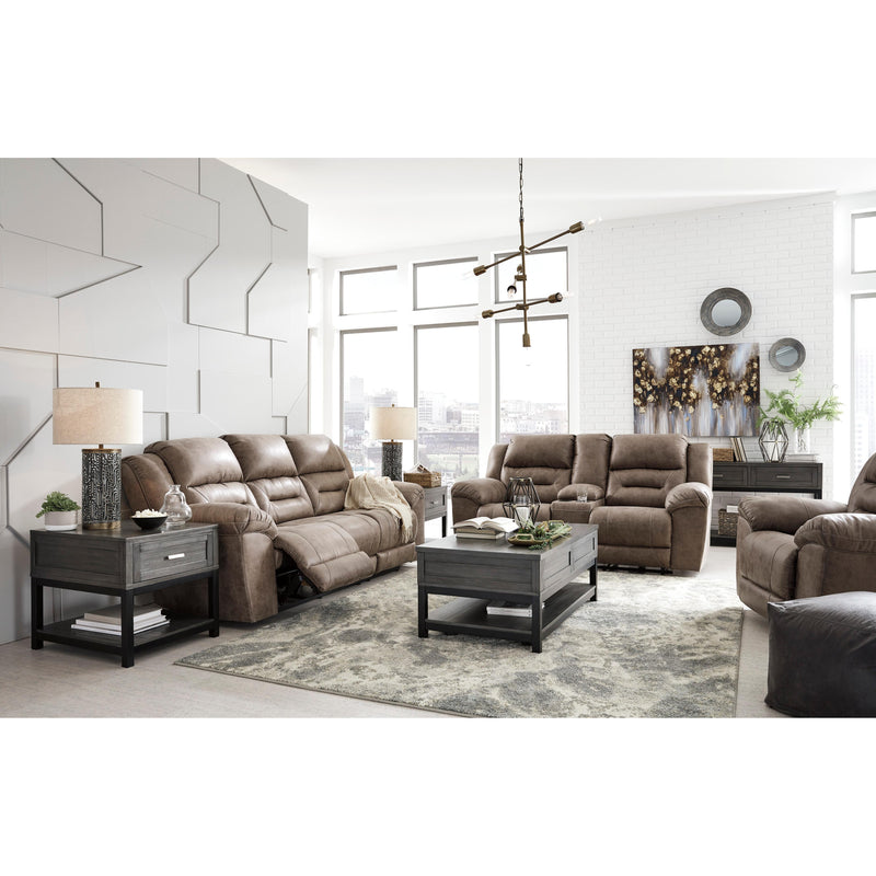 Signature Design by Ashley Stoneland Reclining Leather Look Loveseat with Console 3990594C IMAGE 8