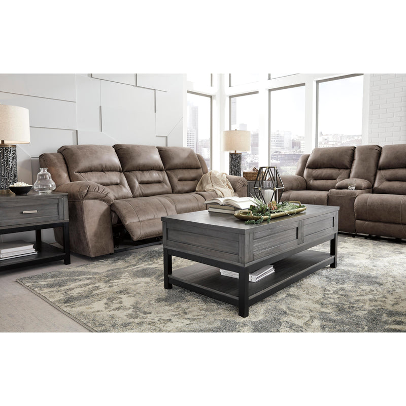 Signature Design by Ashley Stoneland Power Reclining Leather Look Loveseat with Console 3990596C IMAGE 8