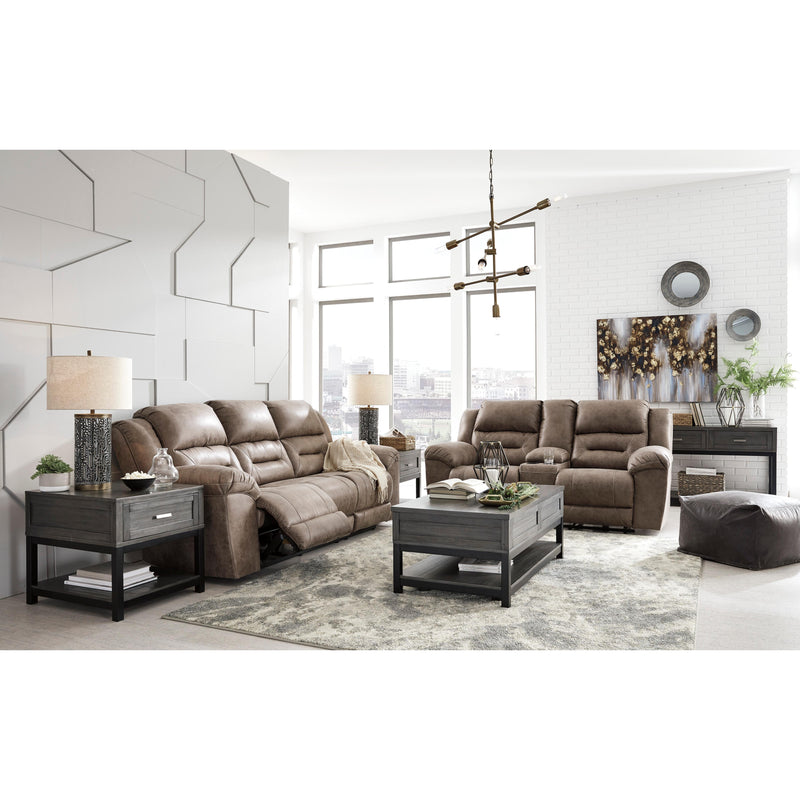 Signature Design by Ashley Stoneland Power Reclining Leather Look Loveseat with Console 3990596C IMAGE 9