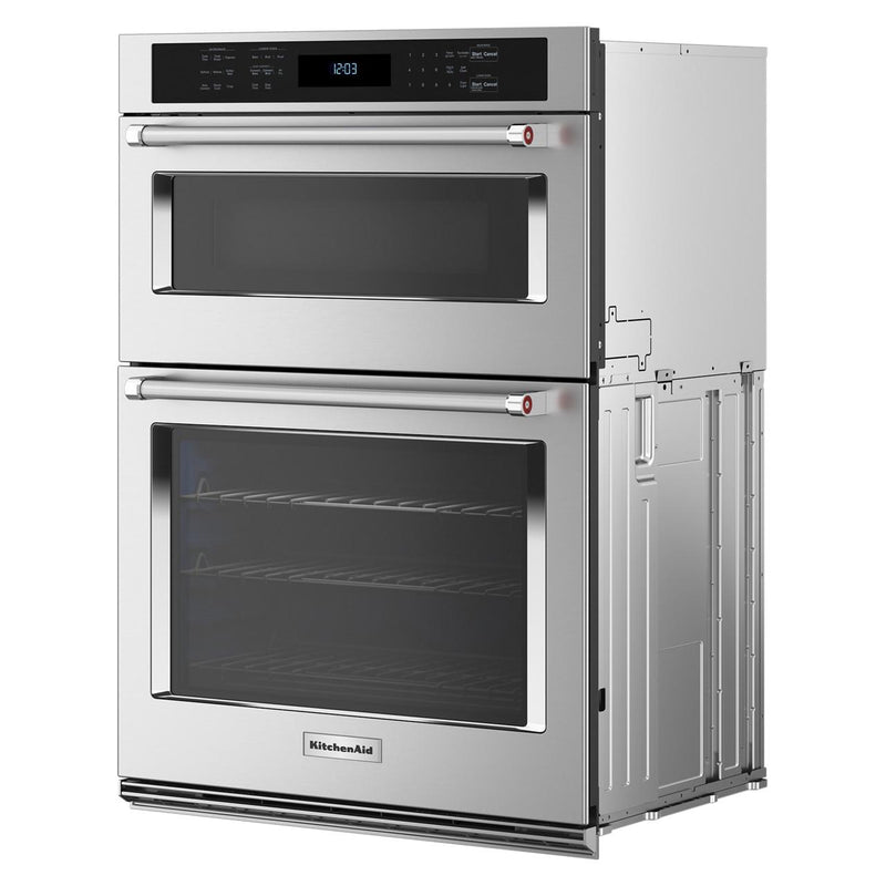 KitchenAid 27-inch, 5.7 cu. ft. Built-in Combination Wall Oven with Microwave with Air Fry KOEC527PSS IMAGE 4