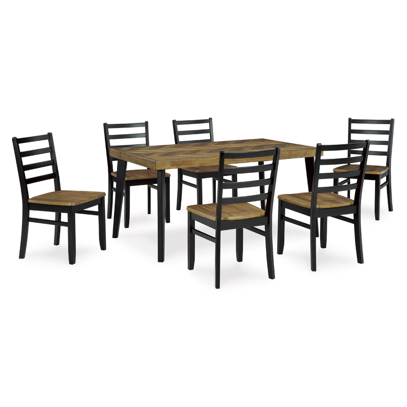 Signature Design by Ashley Blondon 7 pc Dinette D413-425 IMAGE 1