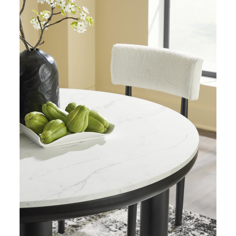 Signature Design by Ashley Round Xandrum Dining Table with Faux Marble Top D429-15 IMAGE 5