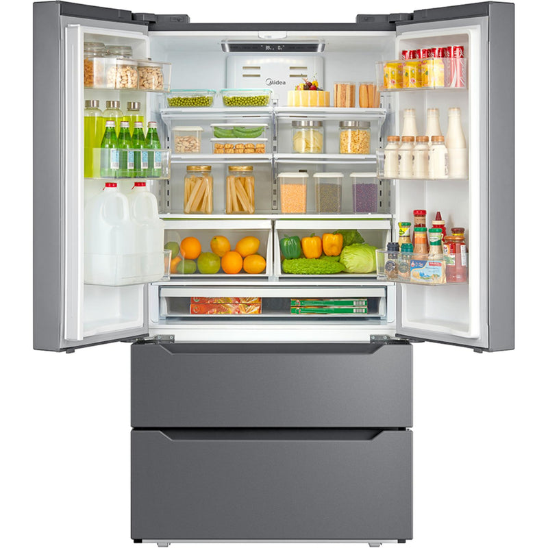 Midea 36-inch, 22.5 cu. ft. Counter-Depth French 4-Door Refrigerator with Automatic Ice Maker MRQ23P4AST IMAGE 2