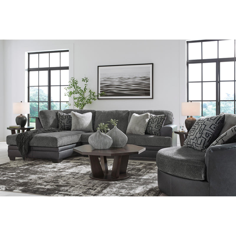 Benchcraft Brixley Pier Fabric and Leather Look 2 pc Sectional 2990616/2990667 IMAGE 4