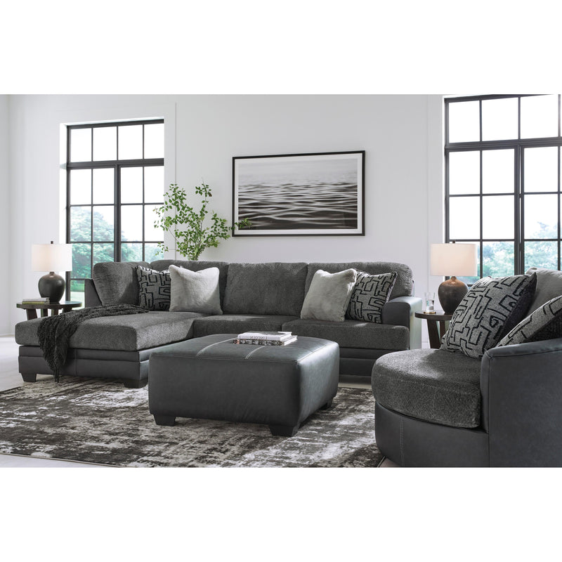 Benchcraft Brixley Pier Fabric and Leather Look 2 pc Sectional 2990616/2990667 IMAGE 5