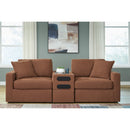  Signature Design by Ashley Modmax 92102S13 3 pc Sectional Loveseat with Audio System IMAGE 3