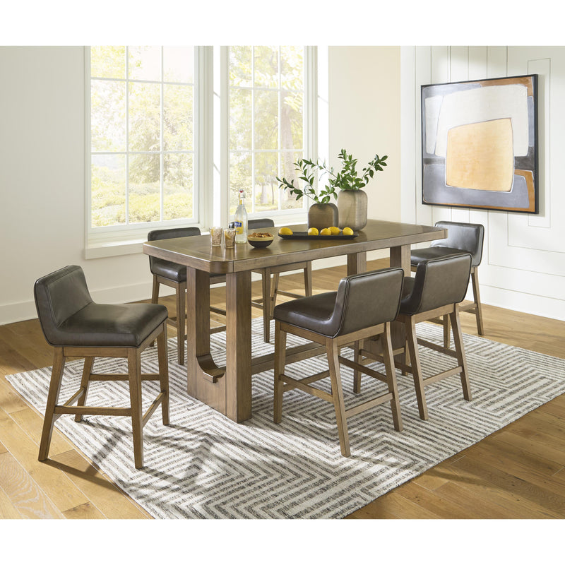 Signature Design by Ashley Cabalynn Counter Height Dining Table with Trestle Base D974-13 IMAGE 6