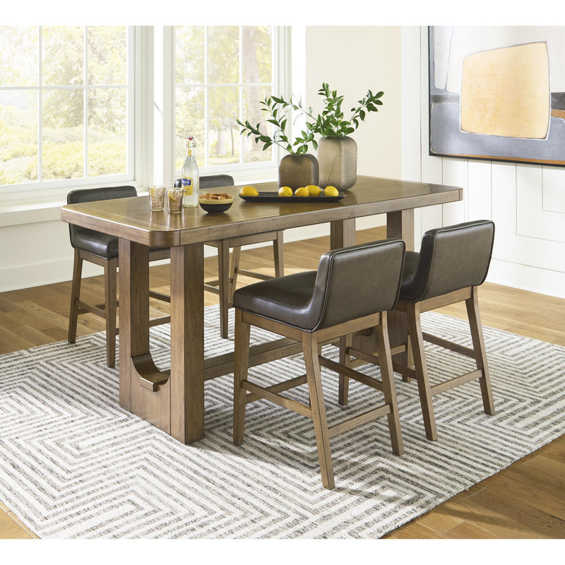 Signature Design by Ashley Cabalynn Counter Height Dining Table with Trestle Base D974-13 IMAGE 7