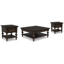 Signature Design by Ashley Veramond T694T1 Coffee Table and 2 End Tables IMAGE 1
